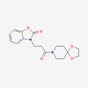 3-(3-oxo-3-(1,4-dioxa-8-azaspiro[4.5]decan-8-yl)propyl)benzo[d]oxazol-2(3H)-one