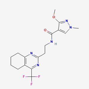 3-methoxy-1-methyl-N-(2-(4-(trifluoromethyl)-5,6,7,8-tetrahydroquinazolin-2-yl)ethyl)-1H-pyrazole-4-carboxamide