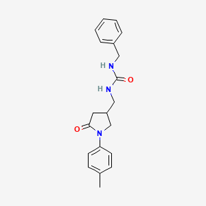 1-Benzyl-3-((5-oxo-1-(p-tolyl)pyrrolidin-3-yl)methyl)urea
