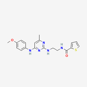 N-(2-((4-((4-methoxyphenyl)amino)-6-methylpyrimidin-2-yl)amino)ethyl)thiophene-2-carboxamide