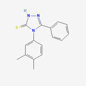 molecular formula C16H15N3S B2682985 4-(3,4-dimethylphenyl)-5-phenyl-4H-1,2,4-triazole-3-thiol CAS No. 380191-03-7