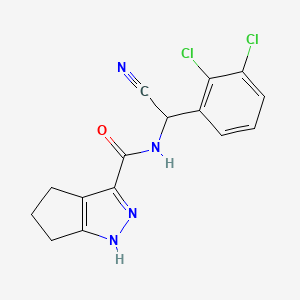 N-[cyano(2,3-dichlorophenyl)methyl]-1H,4H,5H,6H-cyclopenta[c]pyrazole-3-carboxamide