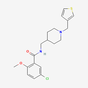5-chloro-2-methoxy-N-((1-(thiophen-3-ylmethyl)piperidin-4-yl)methyl)benzamide