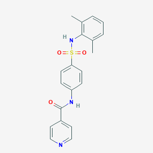 molecular formula C20H19N3O3S B268302 N-[4-[(2,6-dimethylphenyl)sulfamoyl]phenyl]pyridine-4-carboxamide 