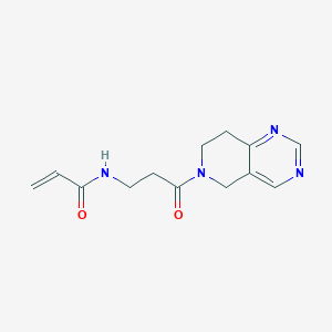 molecular formula C13H16N4O2 B2683036 N-(3-oxo-3-{5H,6H,7H,8H-pyrido[4,3-d]pyrimidin-6-yl}propyl)prop-2-enamide CAS No. 2361731-57-7