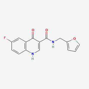 6-fluoro-N-(furan-2-ylmethyl)-4-hydroxyquinoline-3-carboxamide