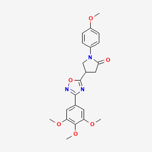 1-(4-Methoxyphenyl)-4-(3-(3,4,5-trimethoxyphenyl)-1,2,4-oxadiazol-5-yl)pyrrolidin-2-one