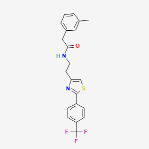 2-(3-methylphenyl)-N-(2-{2-[4-(trifluoromethyl)phenyl]-1,3-thiazol-4-yl}ethyl)acetamide