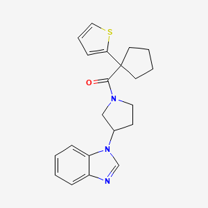 (3-(1H-benzo[d]imidazol-1-yl)pyrrolidin-1-yl)(1-(thiophen-2-yl)cyclopentyl)methanone