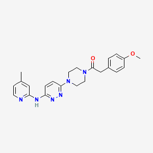 2-(4-Methoxyphenyl)-1-(4-(6-((4-methylpyridin-2-yl)amino)pyridazin-3-yl)piperazin-1-yl)ethanone