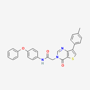 2-[7-(4-methylphenyl)-4-oxothieno[3,2-d]pyrimidin-3(4H)-yl]-N-(4-phenoxyphenyl)acetamide