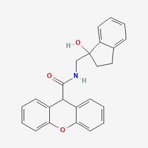 molecular formula C24H21NO3 B2683079 N-((1-hydroxy-2,3-dihydro-1H-inden-1-yl)methyl)-9H-xanthene-9-carboxamide CAS No. 1396846-19-7