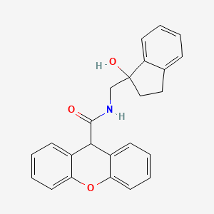 N-((1-hydroxy-2,3-dihydro-1H-inden-1-yl)methyl)-9H-xanthene-9-carboxamide