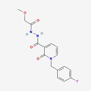 1-(4-fluorobenzyl)-N'-(2-methoxyacetyl)-2-oxo-1,2-dihydropyridine-3-carbohydrazide