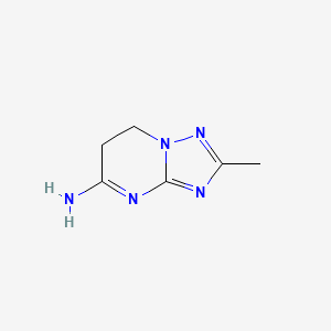 molecular formula C6H9N5 B2683085 2-Methyl-6,7-dihydro[1,2,4]triazolo[1,5-a]pyrimidine-5-amine CAS No. 1072106-47-8