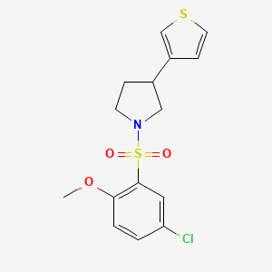 1-((5-Chloro-2-methoxyphenyl)sulfonyl)-3-(thiophen-3-yl)pyrrolidine