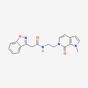 2-(benzo[d]isoxazol-3-yl)-N-(2-(1-methyl-7-oxo-1H-pyrrolo[2,3-c]pyridin-6(7H)-yl)ethyl)acetamide