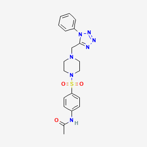 N-(4-((4-((1-phenyl-1H-tetrazol-5-yl)methyl)piperazin-1-yl)sulfonyl)phenyl)acetamide