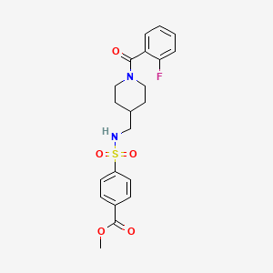 methyl 4-(N-((1-(2-fluorobenzoyl)piperidin-4-yl)methyl)sulfamoyl)benzoate
