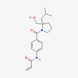N-[4-[2-(Hydroxymethyl)-2-(2-methylpropyl)pyrrolidine-1-carbonyl]phenyl]prop-2-enamide