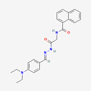 (E)-N-(2-(2-(4-(diethylamino)benzylidene)hydrazinyl)-2-oxoethyl)-1-naphthamide