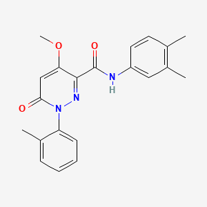 N-(3,4-dimethylphenyl)-4-methoxy-1-(2-methylphenyl)-6-oxopyridazine-3-carboxamide