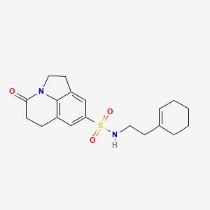 N-(2-(cyclohex-1-en-1-yl)ethyl)-4-oxo-2,4,5,6-tetrahydro-1H-pyrrolo[3,2,1-ij]quinoline-8-sulfonamide