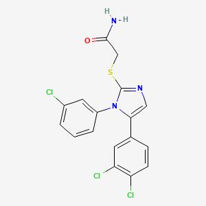 2-((1-(3-chlorophenyl)-5-(3,4-dichlorophenyl)-1H-imidazol-2-yl)thio)acetamide