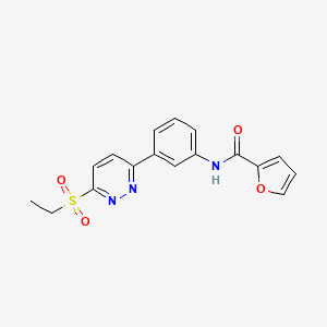 molecular formula C17H15N3O4S B2683111 N-(3-(6-(ethylsulfonyl)pyridazin-3-yl)phenyl)furan-2-carboxamide CAS No. 897614-56-1
