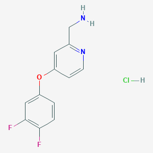 (4-(3,4-Difluorophenoxy)pyridin-2-yl)methanamine hydrochloride