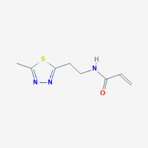 molecular formula C8H11N3OS B2683120 N-[2-(5-Methyl-1,3,4-thiadiazol-2-yl)ethyl]prop-2-enamide CAS No. 1853004-57-5