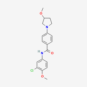 N-(3-chloro-4-methoxyphenyl)-4-(3-methoxypyrrolidin-1-yl)benzamide
