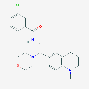 3-chloro-N-(2-(1-methyl-1,2,3,4-tetrahydroquinolin-6-yl)-2-morpholinoethyl)benzamide