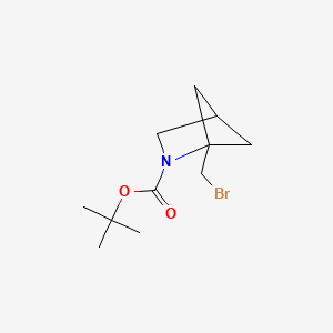 molecular formula C11H18BrNO2 B2683131 tert-Butyl 1-(bromomethyl)-2-azabicyclo[2.1.1]hexane-2-carboxylate CAS No. 2002785-62-6