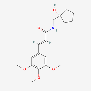 (E)-N-((1-hydroxycyclopentyl)methyl)-3-(3,4,5-trimethoxyphenyl)acrylamide