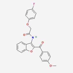 2-(4-fluorophenoxy)-N-[2-(4-methoxybenzoyl)-1-benzofuran-3-yl]acetamide