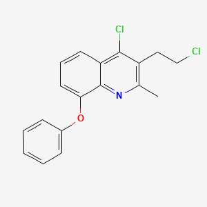 4-Chloro-3-(2-chloroethyl)-2-methyl-8-phenoxyquinoline