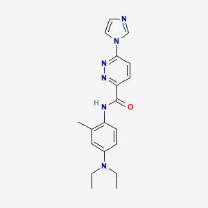 N-(4-(diethylamino)-2-methylphenyl)-6-(1H-imidazol-1-yl)pyridazine-3-carboxamide