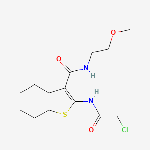 molecular formula C14H19ClN2O3S B2683155 2-(2-chloroacetamido)-N-(2-methoxyethyl)-4,5,6,7-tetrahydro-1-benzothiophene-3-carboxamide CAS No. 878259-23-5