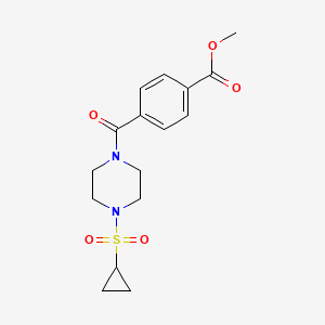 Methyl 4-(4-(cyclopropylsulfonyl)piperazine-1-carbonyl)benzoate