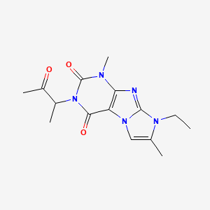 molecular formula C15H19N5O3 B2683163 6-乙基-4,7-二甲基-2-(3-氧代丁酰基)嘌呤并[7,8-a]咪唑-1,3-二酮 CAS No. 876671-37-3