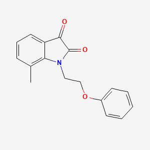molecular formula C17H15NO3 B2683168 7-Methyl-1-(2-phenoxyethyl)indole-2,3-dione CAS No. 620932-09-4