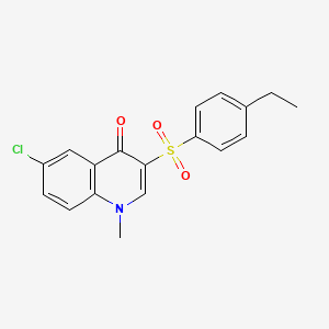 6-chloro-3-((4-ethylphenyl)sulfonyl)-1-methylquinolin-4(1H)-one