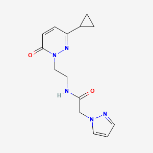 N-(2-(3-cyclopropyl-6-oxopyridazin-1(6H)-yl)ethyl)-2-(1H-pyrazol-1-yl)acetamide