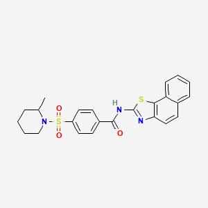 molecular formula C24H23N3O3S2 B2683191 4-((2-甲基哌嗪-1-基)磺酰)-N-(萘并[2,1-d]噻嗪-2-基)苯甲酰胺 CAS No. 683259-84-9