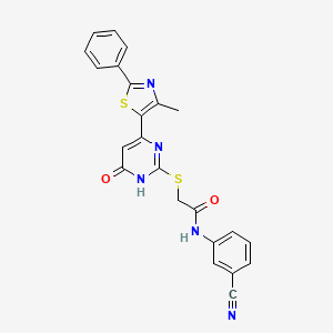 molecular formula C23H17N5O2S2 B2683199 1-{[2-(2-Morpholin-4-ylpyridin-4-yl)-1,3-thiazol-4-yl]carbonyl}azepane CAS No. 1115901-16-0