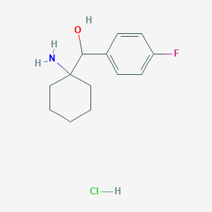 molecular formula C13H19ClFNO B2683206 (1-Aminocyclohexyl)-(4-fluorophenyl)methanol;hydrochloride CAS No. 890147-13-4