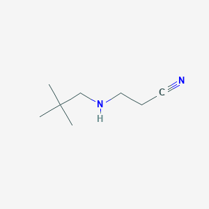 molecular formula C8H16N2 B2683211 3-[(2,2-Dimethylpropyl)amino]propanenitrile CAS No. 100551-78-8
