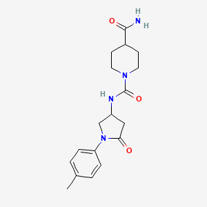 N1-(5-oxo-1-(p-tolyl)pyrrolidin-3-yl)piperidine-1,4-dicarboxamide