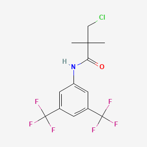 molecular formula C13H12ClF6NO B2683217 N-[3,5-bis(trifluoromethyl)phenyl]-3-chloro-2,2-dimethylpropanamide CAS No. 478261-82-4